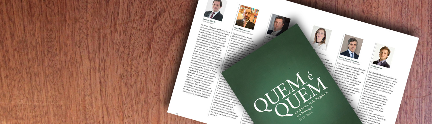 BAS no diretório do Jornal Económico | Who's Who in Business Law